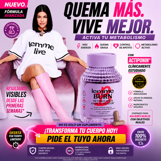 Lemme Burn | Activador Metabólico + Energía (60 Cápsulas)