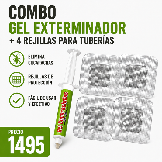 Gel exterminador de cucaracha + 4 Rejillas