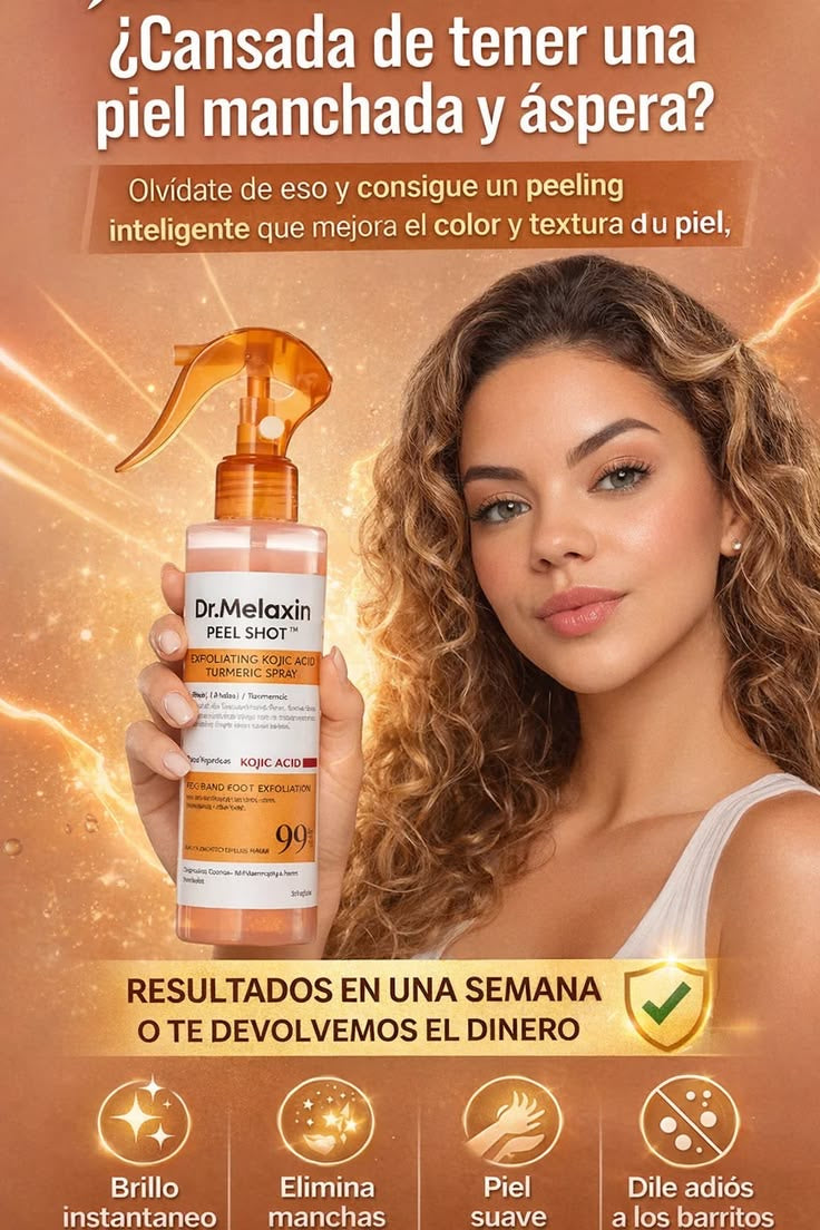Dr.Melaxin Peel Shot | Spray Exfoliante Desmanchador con Ácido Kojico y cúrcuma