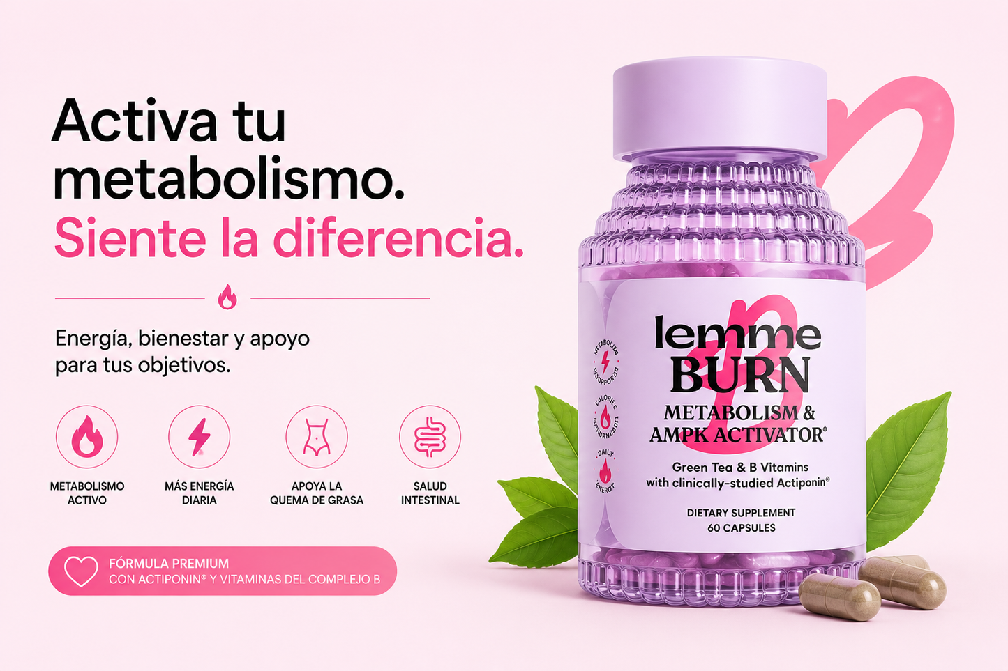 Lemme Burn | Activador Metabólico + Energía (60 Cápsulas)